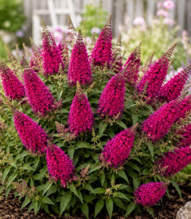 Buddleja davidii 'Butterfly Candy Little Magenta'